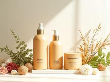 Seohan Natural Craft Cosmetics 제품과 자연 소재 디스플레이